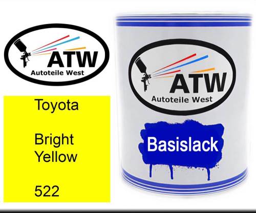 Toyota, Bright Yellow, 522: 1L Lackdose, von ATW Autoteile West.